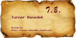 Turner Benedek névjegykártya