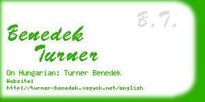 benedek turner business card